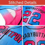 Custom Gradient Fashion Pullover Pinstripe Baseball Jersey Design Name and Numbers Short Sleeve Shirts