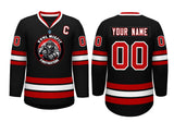 VVHL Custom Misfit Firefighters Black White Hockey Jersey