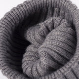 Custom Winter Unisex Solid Color Warm Soft Hiphop Knitted Hat Cuffed Skull Beanie Cap