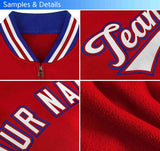 Custom Raglan Sleeves Varsity Jacket  Stitched Letters & Number Full-Zip Baseball Jackets