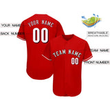Custom Red Team Classic Style Authentic Baseball Jersey
