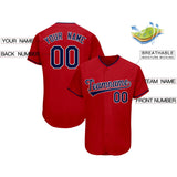 Custom Red Team Classic Authentic Baseball Jersey
