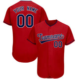 Custom Red Team Classic Authentic Baseball Jersey