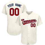 Custom Cream Team Classic Authentic Baseball Jersey