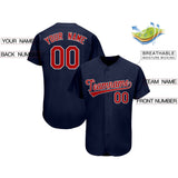 Custom Navy Team Classic Authentic Baseball Jersey