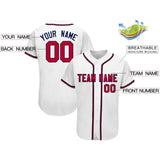 Custom White Team Classic Style Authentic Baseball Jersey