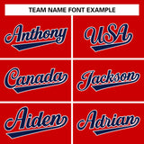Custom Red Team Classic Style Authentic Baseball Jersey