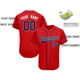 Custom Red Team Classic Style Authentic Baseball Jersey