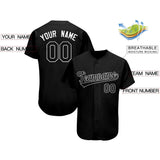 Custom Black Team Classic Style Authentic Baseball Jersey