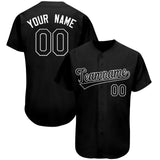 Custom Black Team Classic Style Authentic Baseball Jersey