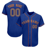 Custom Royal Team Classic Style Authentic Baseball Jersey