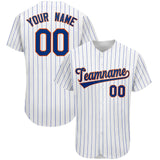 Custom Royal Team Classic Style Stripe Fashion Authentic Baseball Jersey