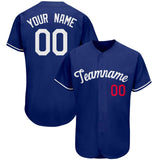 Custom Royal Team Classic Style Authentic Baseball Jersey