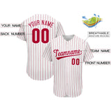Custom Red Team Classic Style Authentic Baseball Jersey