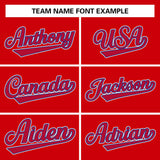 Custom Red Team Classic Style Authentic Baseball Jersey