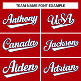 Custom Red Team Classic Style Authentic Baseball Jersey