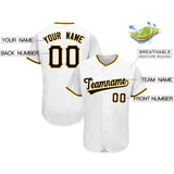 Custom White Team Classic Style Authentic Baseball Jersey