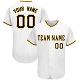 Custom White Team Classic Style Authentic Baseball Jersey