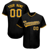 Custom Black Team Classic Style Authentic Baseball Jersey