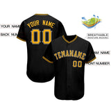 Custom Black Team Classic Style Authentic Baseball Jersey