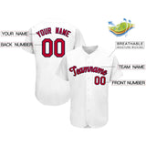 Custom White Team Classic Style Authentic Baseball Jersey