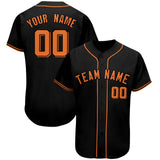 Custom Black Team Classic Style Authentic Baseball Jersey