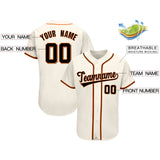 Custom Cream Team Classic Style Authentic Baseball Jersey