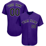 Custom Purple Team Classic Style Authentic Baseball Jersey