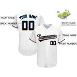 Custom White Team Classic Style Authentic Baseball Jersey