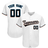 Custom White Team Classic Style Authentic Baseball Jersey