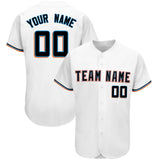 Custom White Team Classic Style Authentic Baseball Jersey
