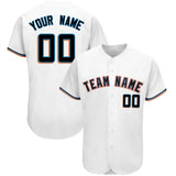 Custom White Team Classic Style Authentic Baseball Jersey