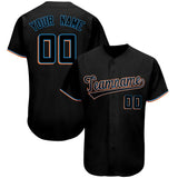 Custom Black Team Classic Style Authentic Baseball Jersey