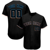 Custom Black Team Classic Style Authentic Baseball Jersey
