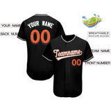Custom Black Team Classic Style Authentic Baseball Jersey