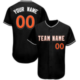 Custom Black Team Classic Style Authentic Baseball Jersey