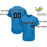 Custom Powder Blue Team Classic Style Authentic Baseball Jersey