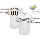 Custom White Team Classic Style Authentic Baseball Jersey