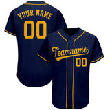 Custom Navy Team Classic Style Authentic Baseball Jersey