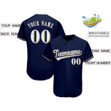 Custom Navy Team Classic Style Authentic Baseball Jersey