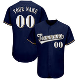 Custom Navy Team Classic Style Authentic Baseball Jersey