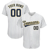 Custom Navy Team Classic Style Stripe Fashion Authentic Baseball Jersey