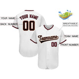 Custom White Team Classic Style Authentic Baseball Jersey