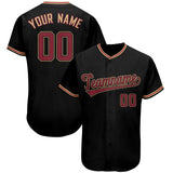 Custom Black Team Classic Style Authentic Baseball Jersey