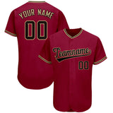 Custom Crimson Team Classic Style Authentic Baseball Jersey