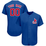 Custom Royal Team Classic Style Authentic Baseball Jersey