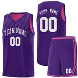 Custom Personalized Chest Slash Patttern Double Side Sports Uniform Basketball Jersey For Youth