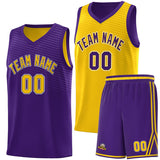 Custom Reversible Chest Slash Patttern Sports Uniform Double Side Basketball Jersey For Unisex