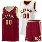 Custom Reversible Chest Slash Patttern Sports Uniform Double Side Basketball Jersey For Unisex