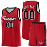 Custom Hip Hop Chest Slash Patttern Double Side Sports Uniform Basketball Jersey For Adult